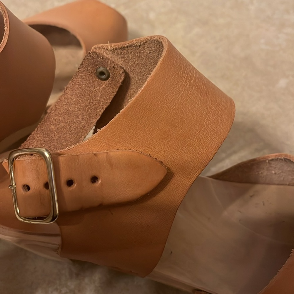 Bryr Tan Leather Mules - Picture 4 of 6